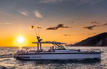 Private Axopar 37 MotorYacht Cruise in Santorini w/ Snack & Drink