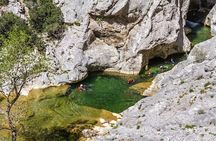 Canyoning descent of the Galamus Gorge