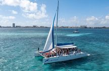 Cancun to Isla Mujeres Catamaran with Snorkel and Beach Club