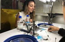 Emerald carving workshop in Bogotá, Colombia.