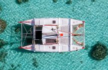 PRIVATE Sunset Tour: Moorea Snorkeling on a Catamaran named Taboo