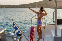Hersonissos: Private Sunset Catamaran Cruise, Snack & Drinks