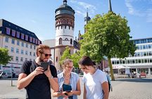 Private audio book city rally in Düsseldorf’s old town