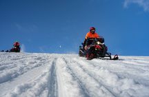 Snowmobiling on Langjökull Glacier from Geysir Area