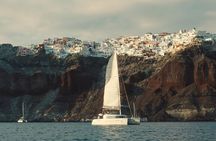 Santorini Platinum Catamaran Cruise with Meal, BBQ and Open Bar 