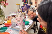 Private painting workshop with wine and snacks
