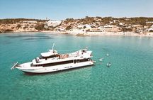 5 Hour Adults Ibiza Boat Trip + lunch, 6 drinks, SUP Boards & DJ