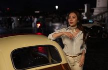 Explore Night Life in Rome with A Vintage Car Fiat 500 