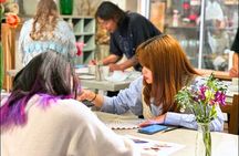 Japanese Fan Painting Workshop ~ in a Tokyo Flower Shop