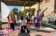 Evening Yoga Overlooking the Tuscan Countryside