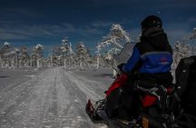 Evening Snowmobile Safari with Campfire in Saariselkä