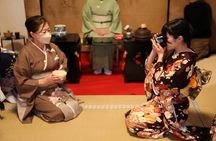 KYOTO Tea Ceremony with kimono near by Imamiya Jinjya Shrine
