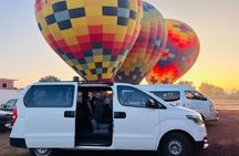 Teotihuacán in a hot air balloon with Transportation from CDMX