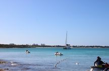 Private speed boat beach and bar hopping visiting Rose island