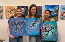 Paint & Wine Workshop in an Art Studio in Barcelona 