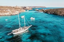 From Sliema: Three Bay Cruise with Lunch and Transfers