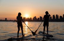 Group Intro to SUP in Toronto Island, Canada