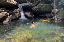 Waterfall Hike in Remote Area of El Yunque Rainforest; San Juan