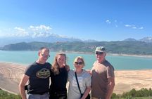 Amirsoy resort, Chimgan Mountains & Charwak lake from Tashkent