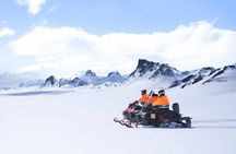 Snowmobiling on Langjökull Glacier from Geysir Area