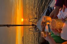 Ibiza sunset boat trip with appetizers and champagne, 6 guests