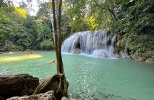 Floating and Railway Markets and Erawan Waterfall (Group Tour)