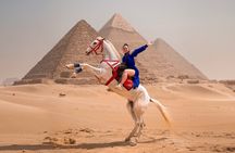 Giza Pyramids Photoshoot with Jumping Horse, Camel and Sphinx 