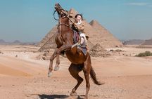 Giza Pyramids Photoshoot with Jumping Horse, Camel and Sphinx 