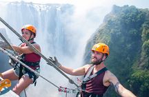 110m Victoria Falls Abseil with Falls & Bridge Views
