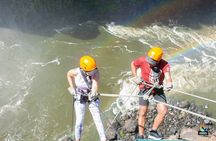 110m Victoria Falls Abseil with Falls & Bridge Views