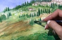 Private Watercolor Painting Experience in Montepulciano