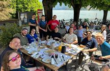 Lake Como Scenic Coastal Bike Tour with Waterfall & Villas