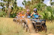 Coconut Cove Private Beach with ATV and Ocean Zipline Combo Tour