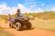 Coconut Cove Private Beach with ATV and Ocean Zipline Combo Tour