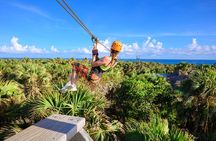 Coconut Cove Private Beach and Over The Ocean Zipline Adventure 