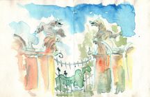 Sketching in Rome Villa Borghese Private lesson with Guido