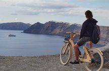 2-hour Private Wooden E-Bike Tour in Emporio Castle, Santorini