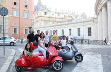 Vespa Sidecar Tour In Rome with Pickup, Drop-off, Gelato included