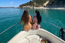 Private Luxury 6.5m 140hp Speedboat cruise Shipwreck & Blue Caves