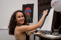 Painting party at Art Bottega - Paint & Wine Studio in Rijeka