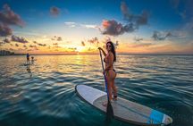 Sunrise paddleboard group session Caribbean Sea. Foto's included!