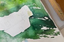 Paint Norwegian landscape with watercolor in Bergen