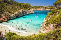 Boat tour Cala Figuera, Es Pontas, Caló de Moro, Cala Marmols