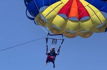 Parasailing off the coast of Sharm el Sheikh