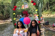 Customized Happy Hour Bamboo Rafting+Limestone Massage + Shopping