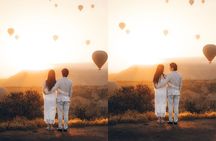 Private Sunrise Photoshoot in Famous Valley with Hot Air Balloons