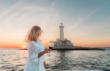 Medulin: Private Sunset Boat Cruise with Wine Tasting