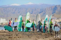 Group Surfing Lesson at Playa de las Américas, Tenerife