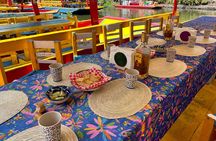 Xochimilco international boat party with margaritas and tequila.