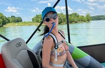 3 Hour 25ft Pontoon Party Boat with Captain up to 12 people